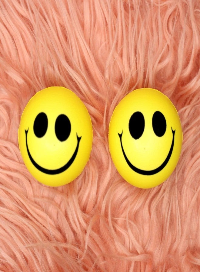 AASA Party Favors Spiky Toy Stress Relief Spike Rubber Balls Squishy Stress Balls Sensory Toys for Kids and Adults (Set of 2Pcs, Smiley Ball) - Image 1
